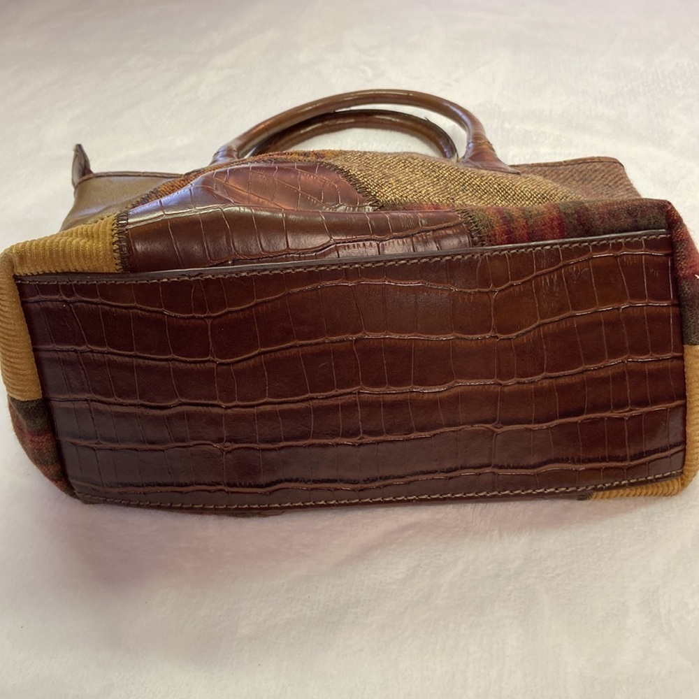 Patchwork Shoulder Bag Mixed Media Euc - image 8